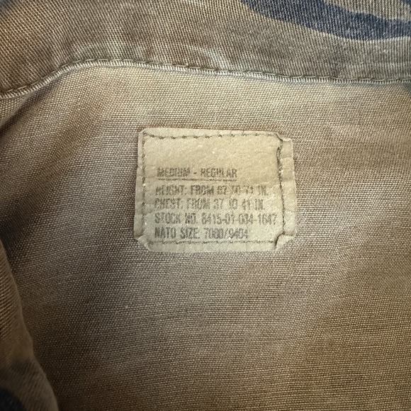 80s Tiger Stripe Camo Military Field Jacket Men's Medium Green Camouflage VTG - Picture 3 of 11